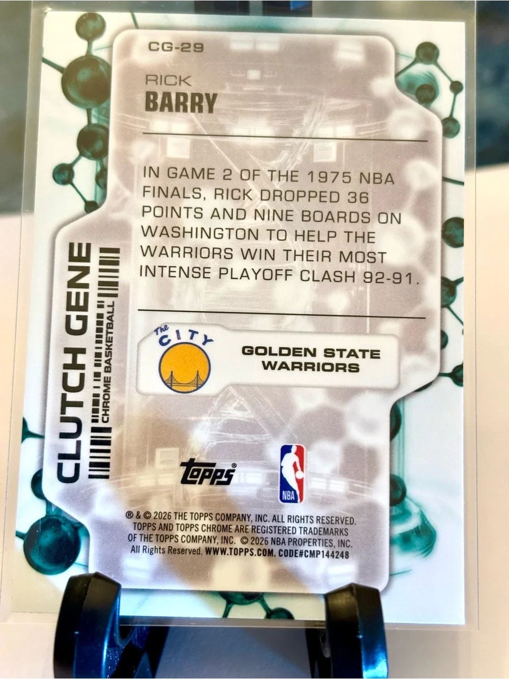 Rick Barry Topps Chrome Update Series Clutch Gene Golden State Warriors Card